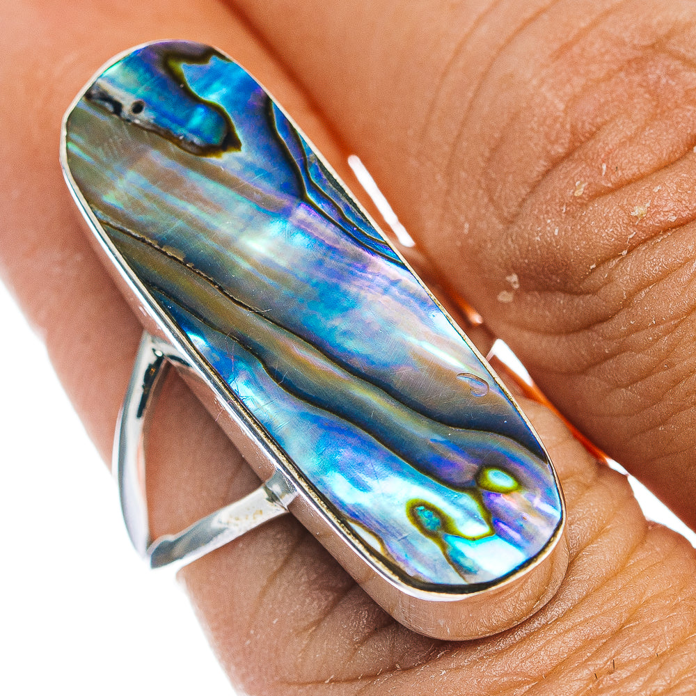 Premium Abalone Ring Size 7.25 (.925 Sterling Silver)