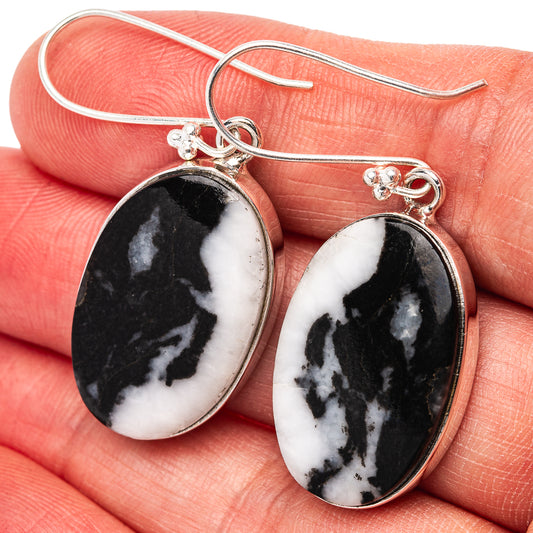 Premium White Buffalo Turquoise Earrings 1 3/4" (.925 Sterling Silver)