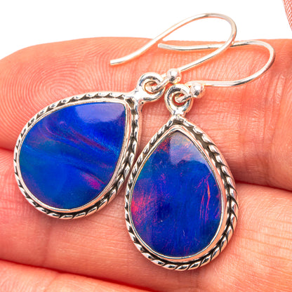 Aura Opal Earrings 1 3/8" (925 Sterling Silver) E432311