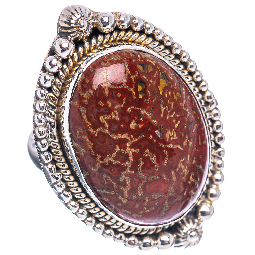 Premium Dinosaur Bone Ring Size 8.25 (.925 Sterling Silver)