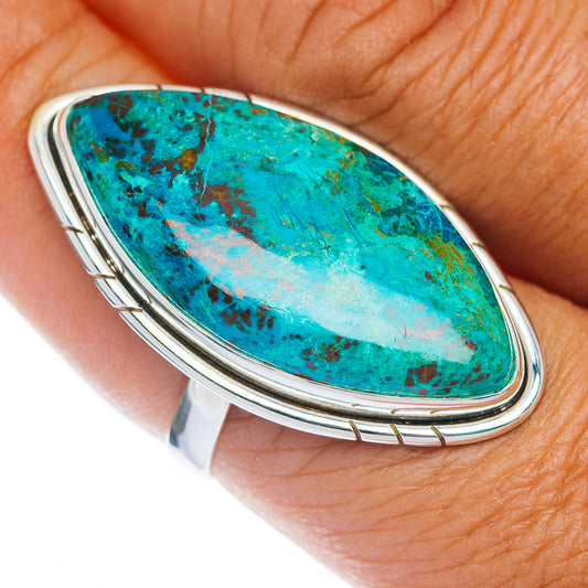 Premium Chrysocolla Ring Size 9.5 (.925 Sterling Silver)