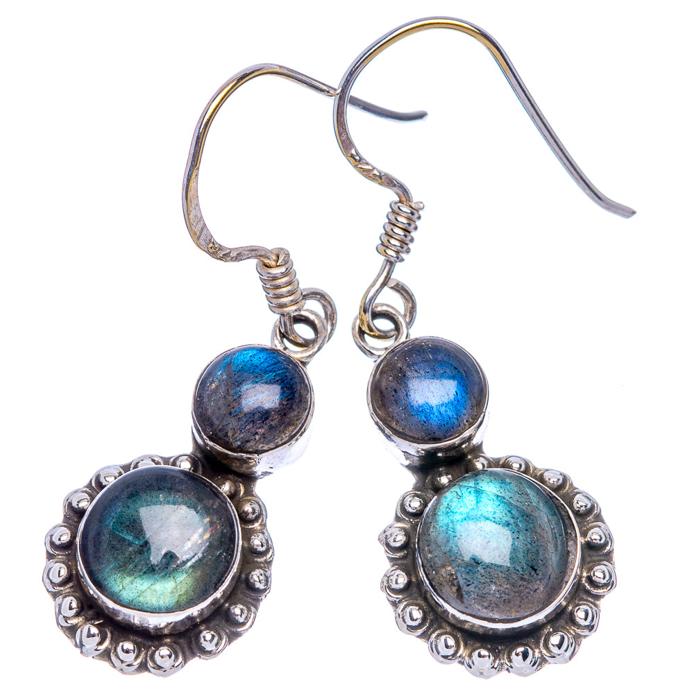 Labradorite Earrings 1 3/8" (925 Sterling Silver) E433369