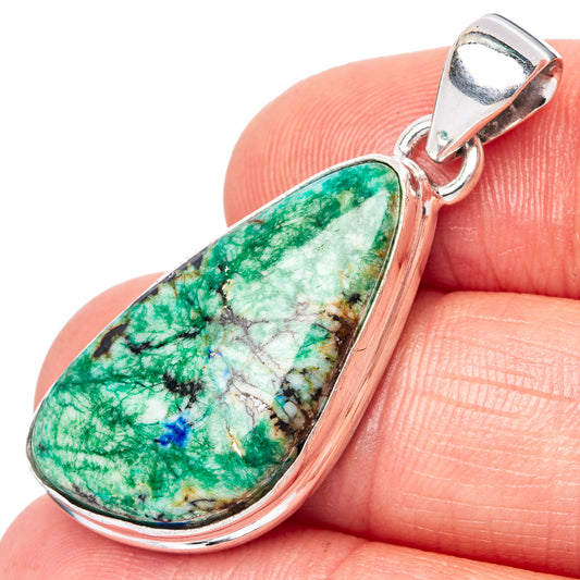 Azurite 925 Sterling Silver Pendant 1 5/8" (925 Sterling Silver) P42633
