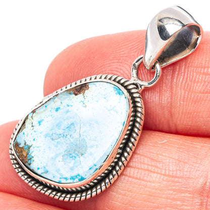 Rare Golden Hills Turquoise Pendant 1 3/8" (925 Sterling Silver) P42708