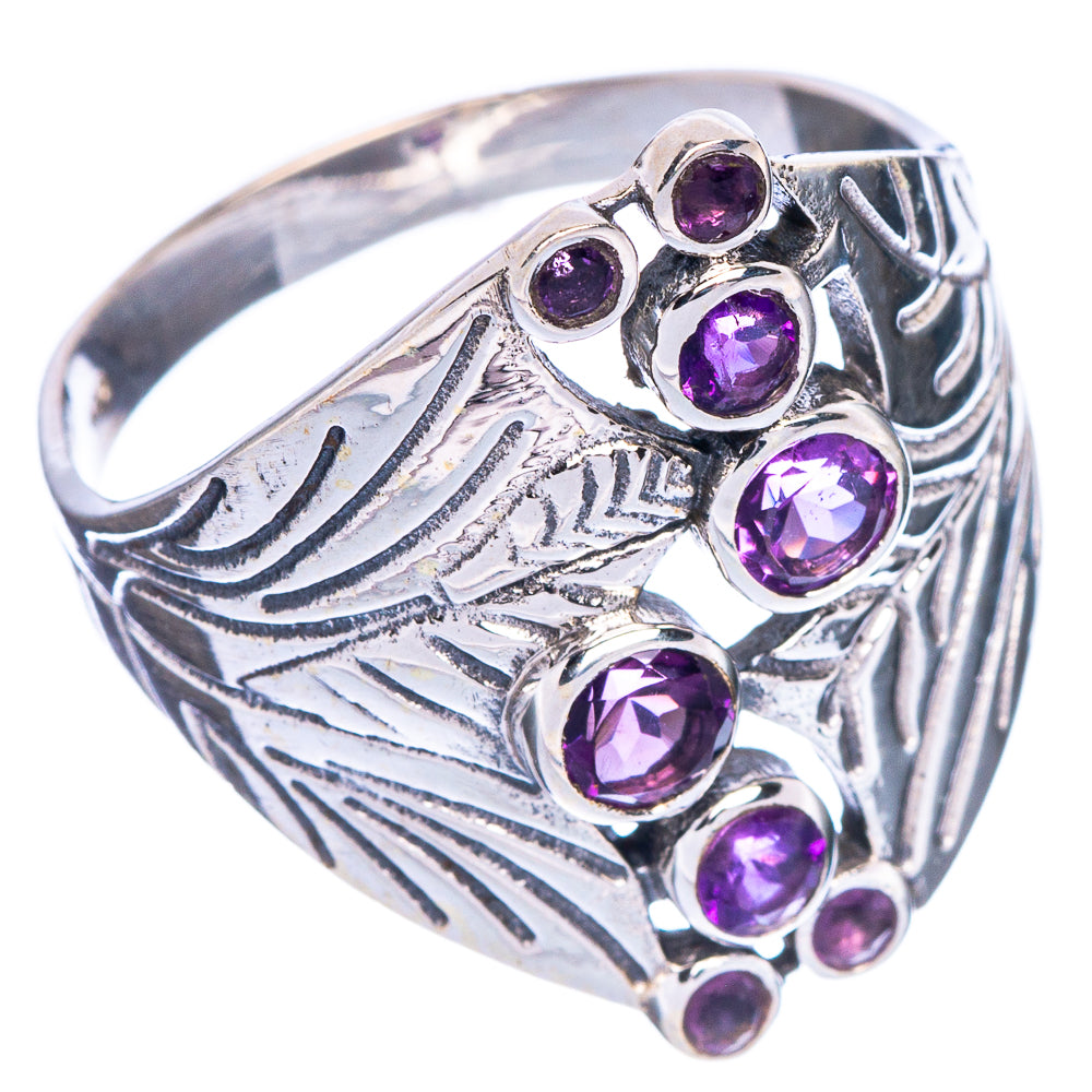 Faceted Amethyst Ring Size 10 (925 Sterling Silver) R147163