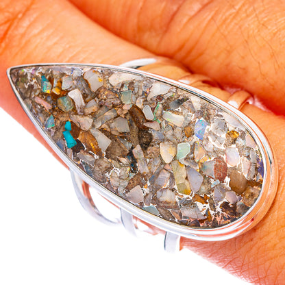 Huge Brecciated Ethiopian Opal Ring Size 9.75 (925 Sterling Silver) R144496