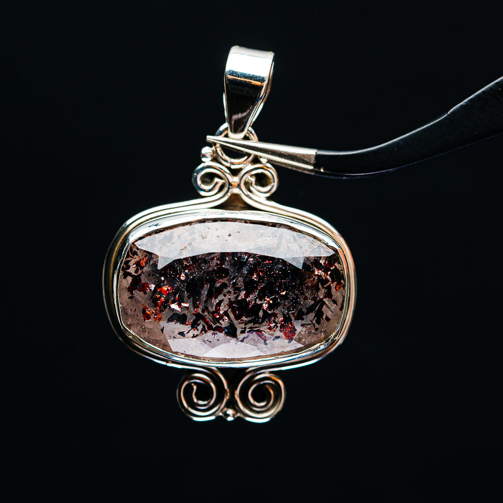 Premium Faceted Lepidocrocite Pendant 1 1/2" (.925 Sterling Silver)