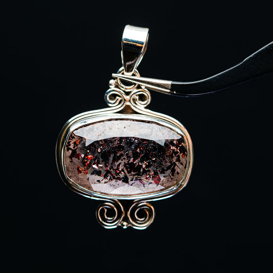 Premium Faceted Lepidocrocite Pendant 1 1/2" (.925 Sterling Silver)