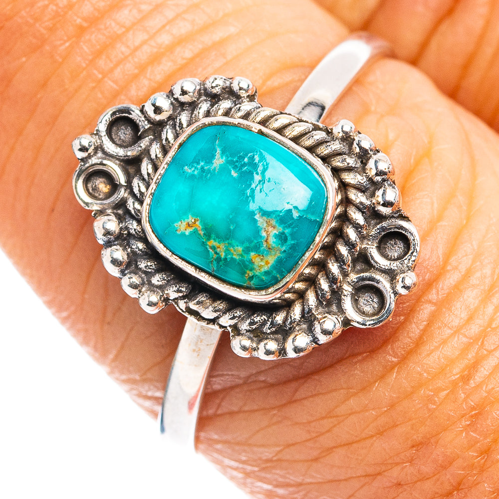 Sonoran South Hill Turquoise Dainty Ring Size 8.75 (.925 Sterling Silver)