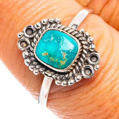 Sonoran South Hill Turquoise Dainty Ring Size 8.75 (.925 Sterling Silver)