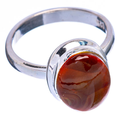 Rare Mexican Fire Agate Ring Size 6.5 (925 Sterling Silver) R146589