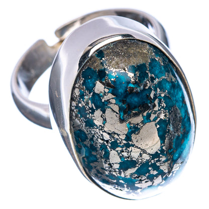 Premium Persian Turquoise Ring Size 6 Adjustable (.925 Sterling Silver)