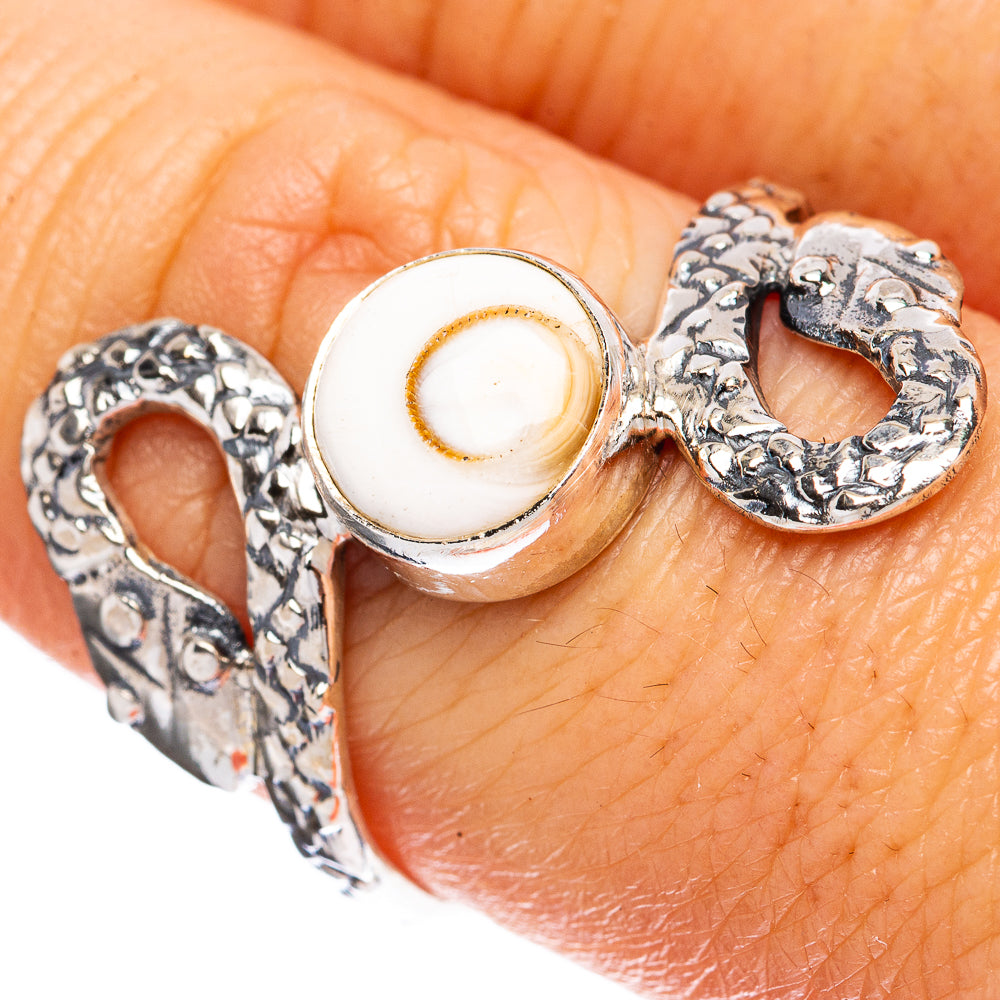 Value Shiva Eye Snake Ring Size 8.5 (925 Sterling Silver) R3188
