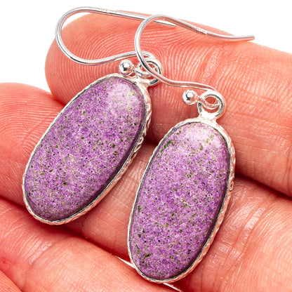 Stichtite Earrings 1 1/2" (.925 Sterling Silver)
