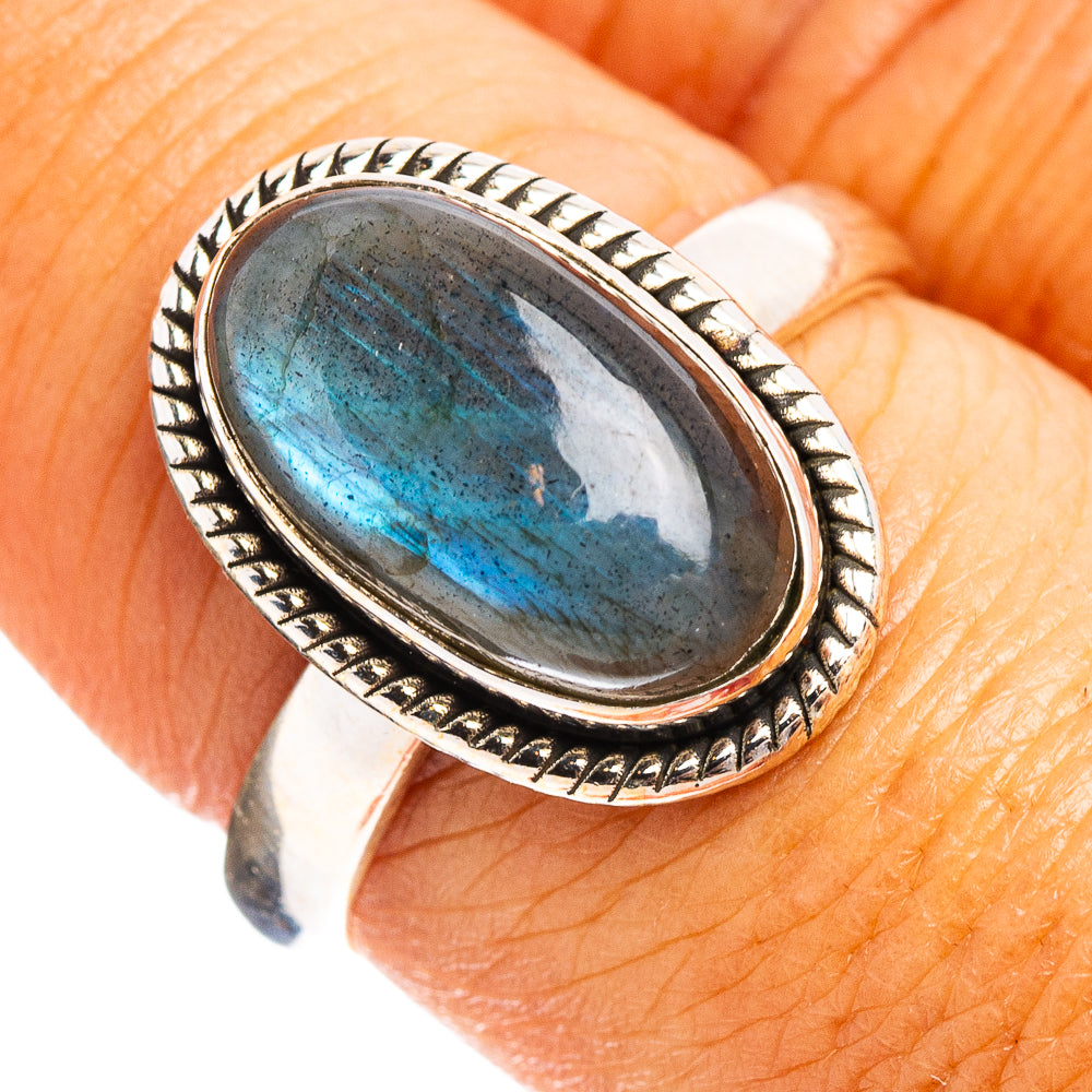 Labradorite Ring Size 7.75 (.925 Sterling Silver)