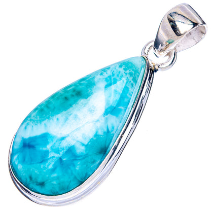 Larimar Pendant 1 1/2" (925 Sterling Silver) P41711