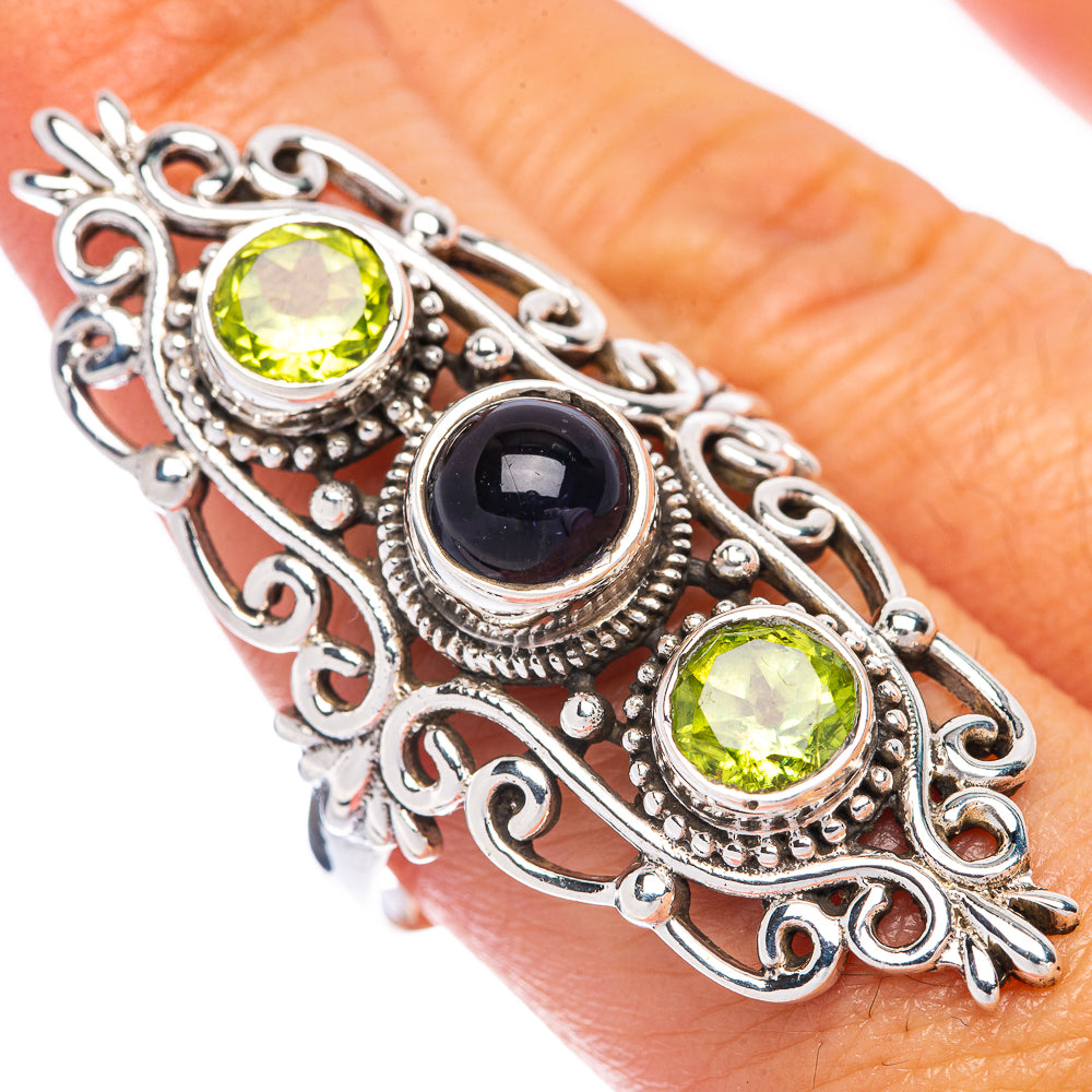 Large Tanzanite, Peridot Ring Size 9.5 (925 Sterling Silver) R144793