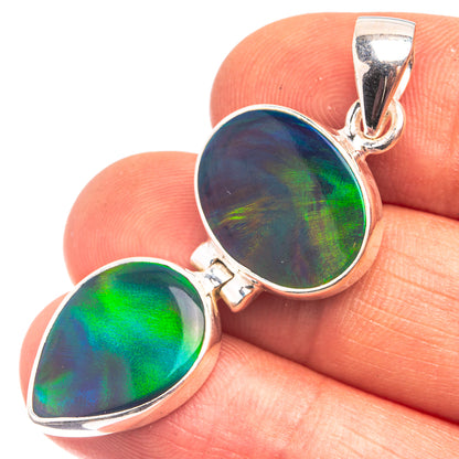 Aura Opal Pendant 1 3/4" (925 Sterling Silver) P38856