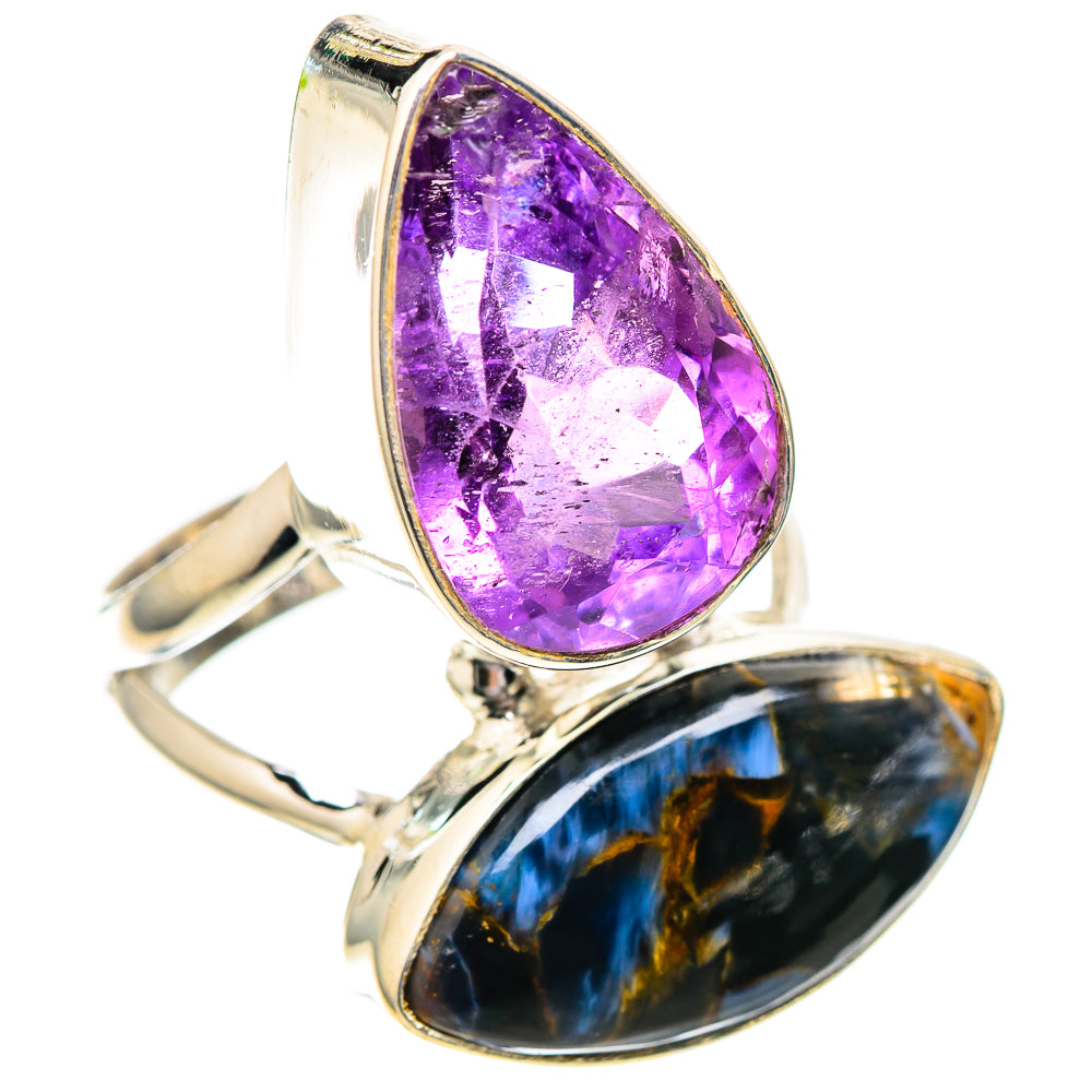 Large Pietersite, Amethyst Ring Size 6.25 (925 Sterling Silver) RING137924