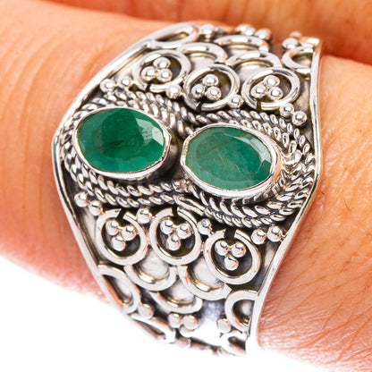 Rare Zambian Emerald Ring Size 8.75 (925 Sterling Silver) R146816