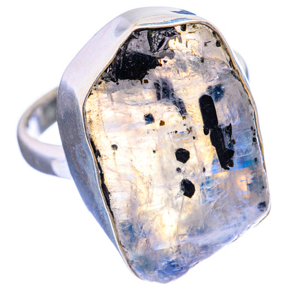 Raw Rainbow Moonstone Ring Size 9.75 (925 Sterling Silver) R142821