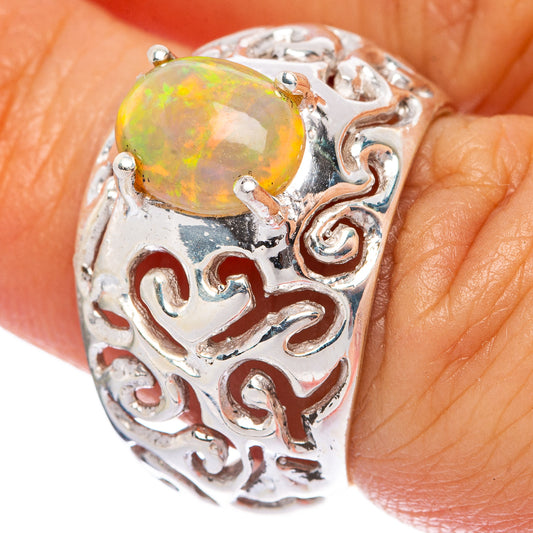 Rare Ethiopian Opal Ring Size 6.5 (925 Sterling Silver) R145989