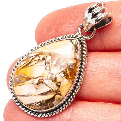 Sterling silver framed teardrop mookaite pendant with bail