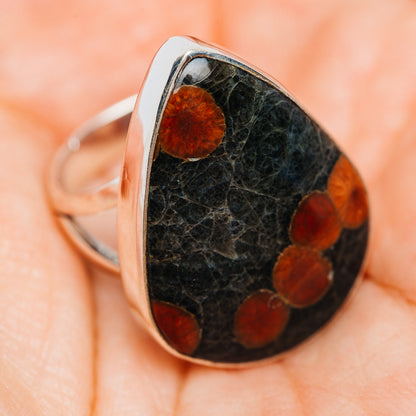 Premium Peanut Obsidian Ring Size 7.75 (.925 Sterling Silver)