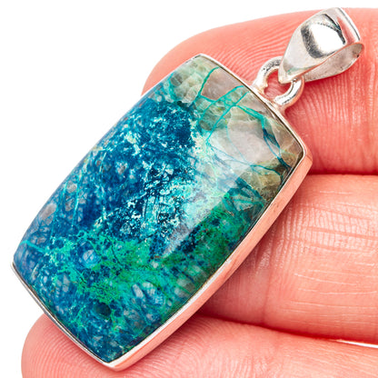 Shattuckite Pendant 1 1/2" (925 Sterling Silver) P43045