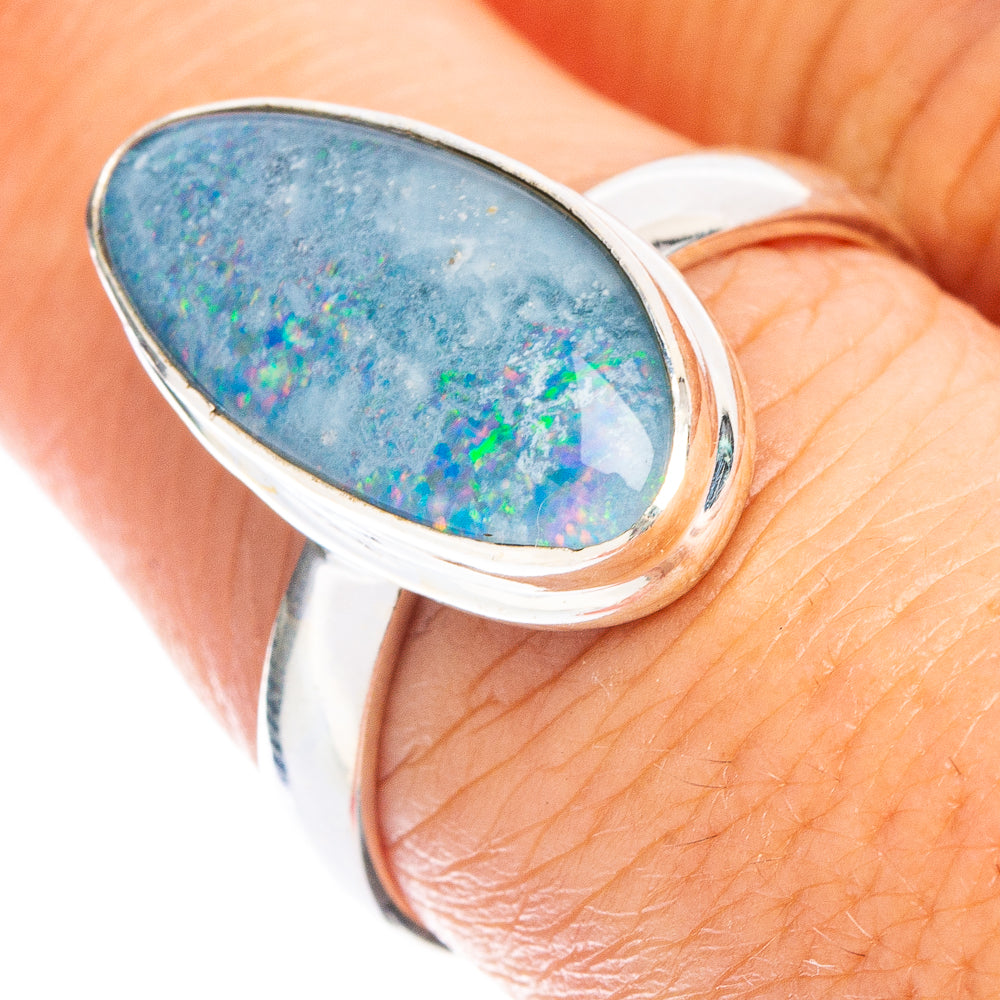 Rare Triplet Opal Ring Size 7.5 (925 Sterling Silver) R7831