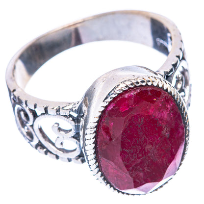Red Sillimnate 925 Sterling Silver Ring Size 7.75 (925 Sterling Silver) R5413