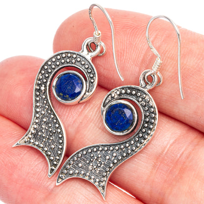 Lapis Lazuli Earrings 1 1/2" (925 Sterling Silver) E433223