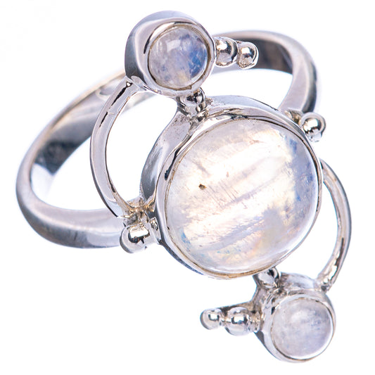 Premium Rainbow Moonstone 925 Sterling Silver Ring Size 7.75 Ana Co R3648