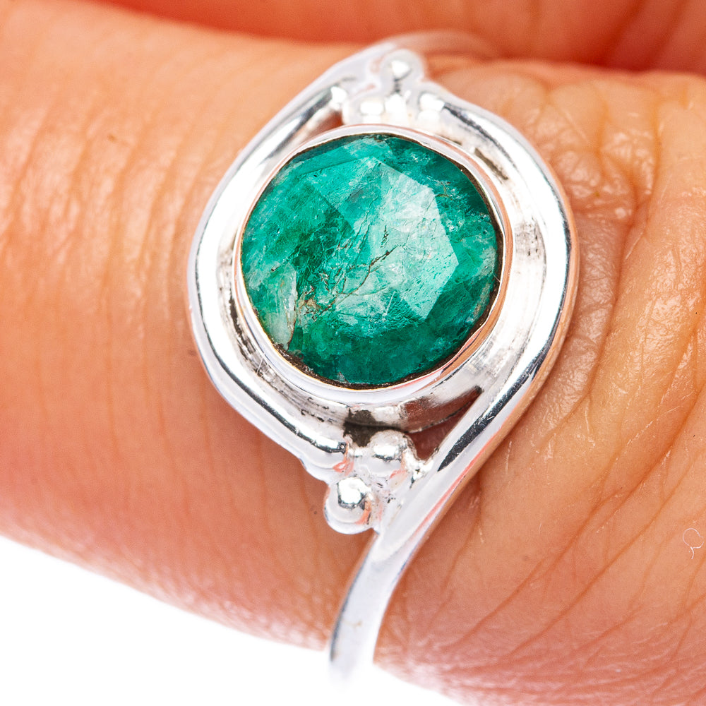 Emerald Dainty Ring Size 7 (925 Sterling Silver) R145855