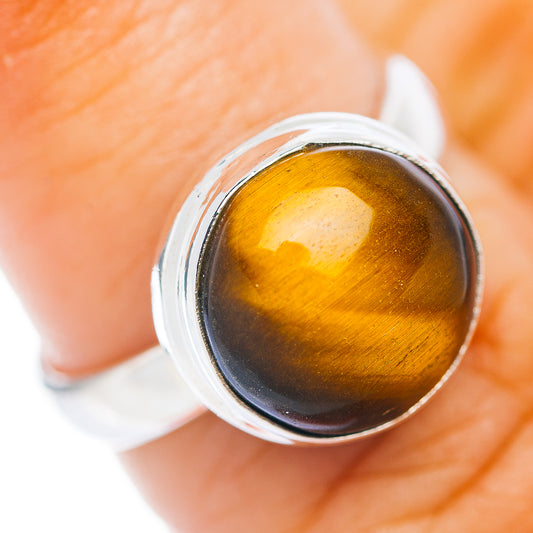 Tiger's Eye Ring Size 6 (.925 Sterling Silver)