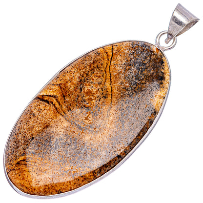 Picture Jasper Pendant 2 3/8" (Silver Plated)