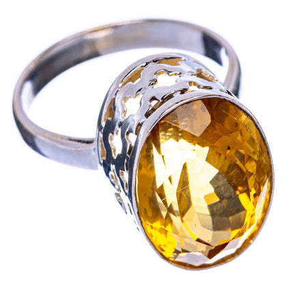 Faceted Citrine Ring Size 9 (925 Sterling Silver) R144771