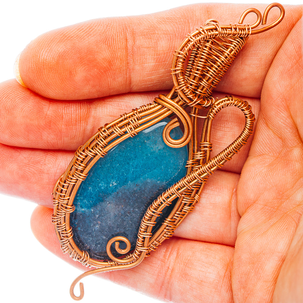 Trolleite Wire Wrap Pendant 3 1/8" (Copper)
