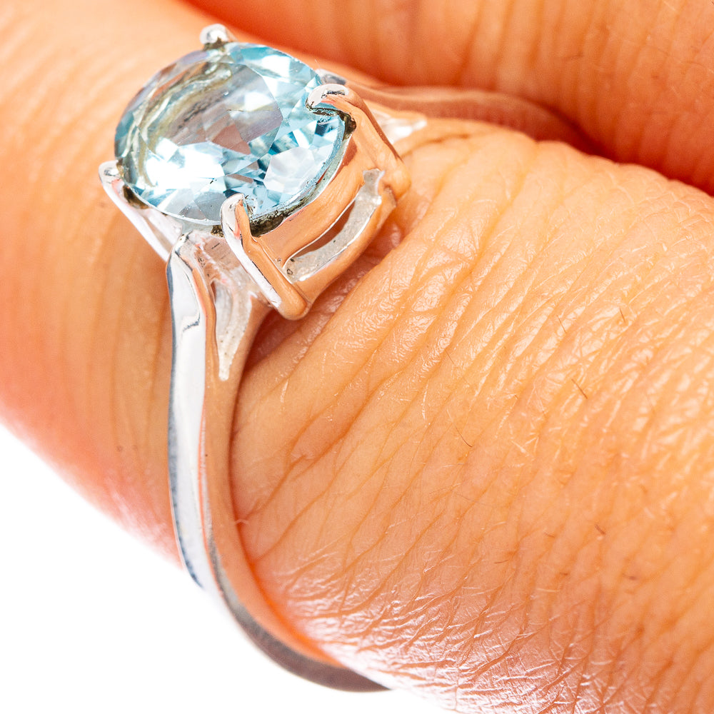 Blue Topaz Dainty Ring Size 8 (925 Sterling Silver) R5895