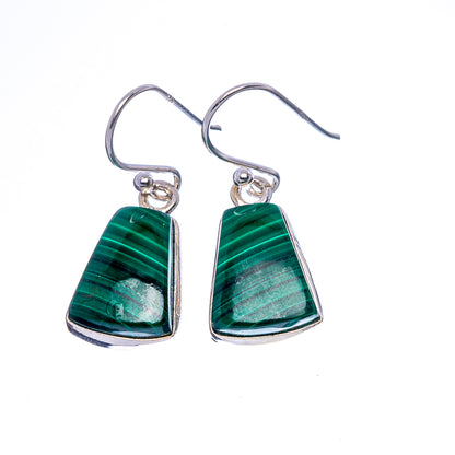 Malachite Earrings 1 1/4" (925 Sterling Silver) E1845