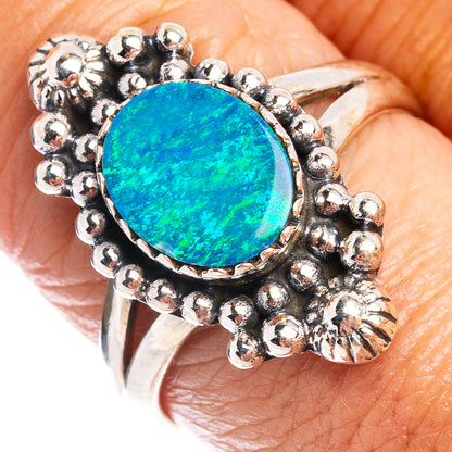 Rare Triplet Opal Ring Size 8.75 (.925 Sterling Silver)