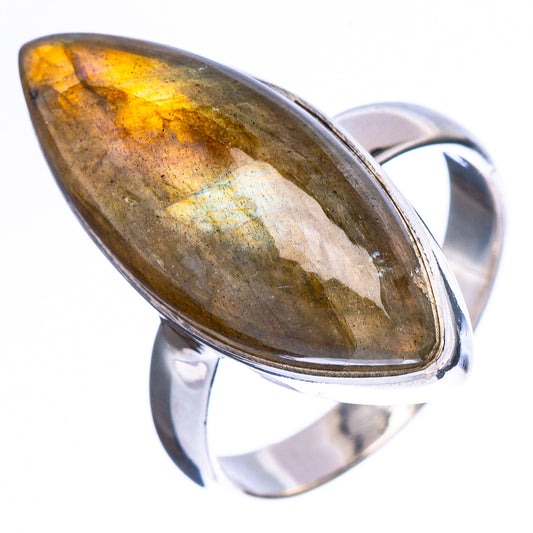 Labradorite Ring Size 6.5 (925 Sterling Silver) R4707
