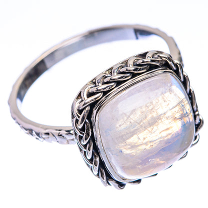 Premium Rainbow Moonstone Ring Size 9 (925 Sterling Silver) R141912