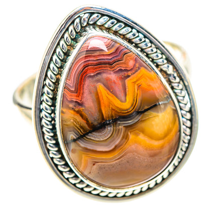 Crazy Lace Agate 925 Sterling Silver Ring Size 8.75 (925 Sterling Silver) RING139535