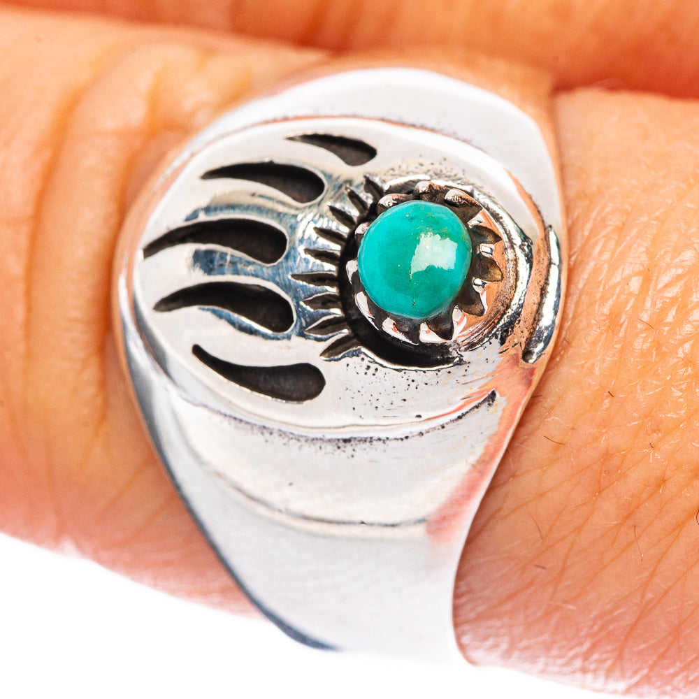 Rare Arizona Turquoise Ring Size 8.5 (925 Sterling Silver) R4513