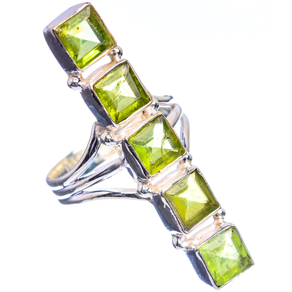 Large Peridot Ring Size 7.75 (925 Sterling Silver) R143210