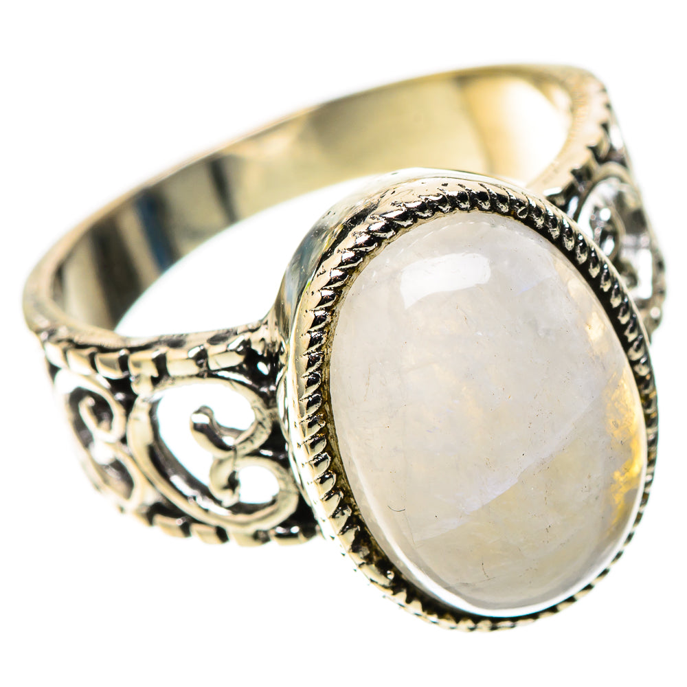 Rainbow Moonstone Dainty Ring Size 8 (925 Sterling Silver) RING138184