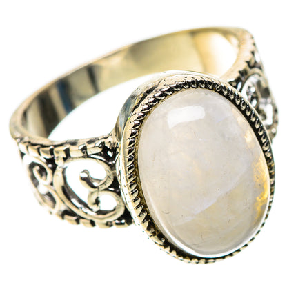 Rainbow Moonstone Dainty Ring Size 7 (925 Sterling Silver) RING138184