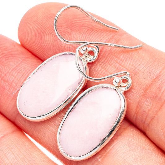 Pink Opal Earrings 1 3/8" (925 Sterling Silver) E1927