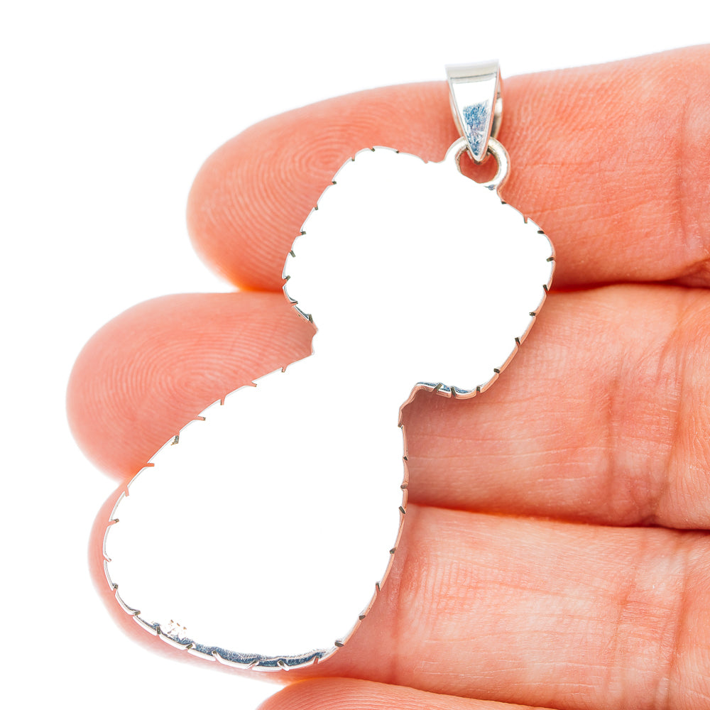 Exclusive Southwestern Style Manassa Turquoise Pendant 2 1/8" (.925 Sterling Silver)